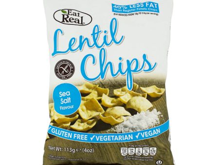 Eat Real Lentil Chips Sea Salt Flavour 113g Online Sale