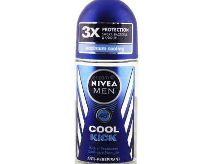 Nivea Men Cool Kick Anti-Perspirant Roll-On Deodorant 50ml Fashion