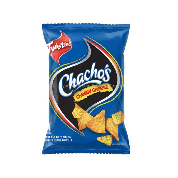 Chachos Tortilla Corn Chips Cheesy Cheese Flavour 70g Supply