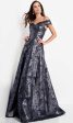 Jovani - 03674 Metallic Off Shoulder A-Line Gown Hot on Sale