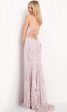 Jovani - 06109 Floral Appliques Sequin Embellished High Slit Gown Online Hot Sale